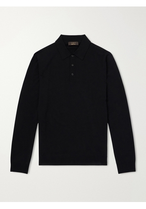 Slowear - Slim-Fit Flexwool Polo Shirt - Men - Black - IT 44