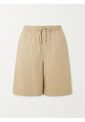 LOEWE - Straight-Leg Cotton Drawstring Shorts - Men - Neutrals - S