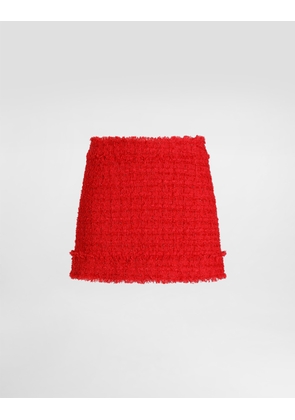 Dolce & Gabbana Rachel Tweed Miniskirt - Woman Skirts Red 36