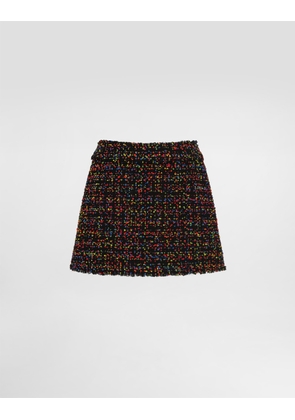 Dolce & Gabbana Tweed Miniskirt - Woman Skirts Multicolor 48