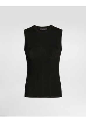 Dolce & Gabbana Knit Top - Woman Shirts And Tops Black 36