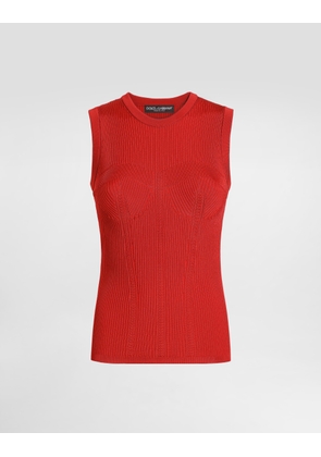 Dolce & Gabbana Knit Tank Top - Woman Shirts And Tops Red 44