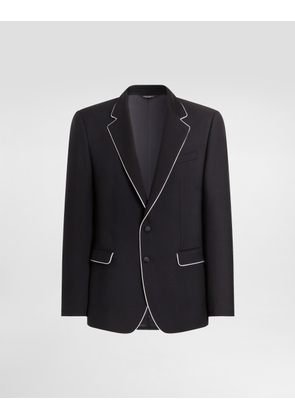 Dolce & Gabbana Martini Light Single-breasted Wool Twill Jacket - Man Coats And Jackets Blue 60