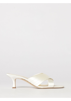 MANOLO BLAHNIK Heeled Sandal Woman color Cream