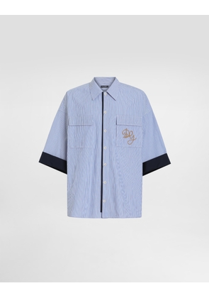 Dolce & Gabbana Striped Cotton Shirt - Man Collection Multicolor 38