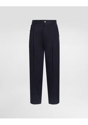 Dolce & Gabbana Cotton Trousers - Man Collection Blue 54