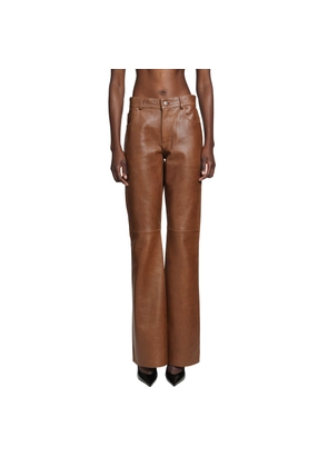 Flora Silky Leather Trousers