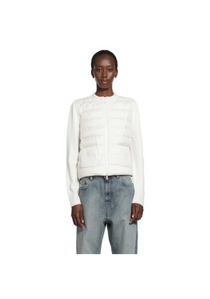 Wool Padded Zip-Up Cardigan