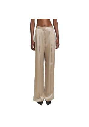 Silk Satin Double Pleat Pants