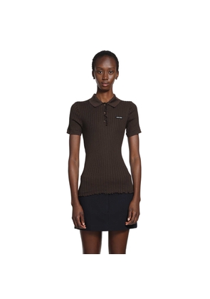 Silk Knit Polo Shirt