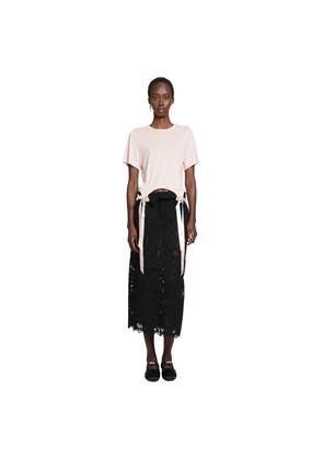 Peeling Waist Column Skirt