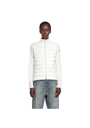 Padded Wool Zip-Up Cardigan