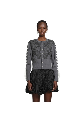 Floral Lace Wool Cardigan