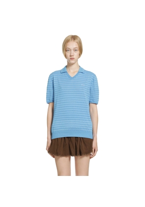 Striped Cotton Knit Polo