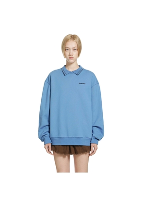 Cotton Fleece Polo Sweatshirt