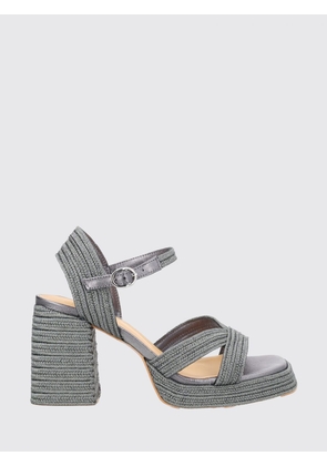 CASTAÑER Valle Braided Raffia and Leather Sandal