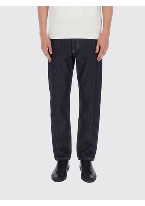 HUGO Mid-Rise Straight Fit Jeans in Blue Cotton Denim