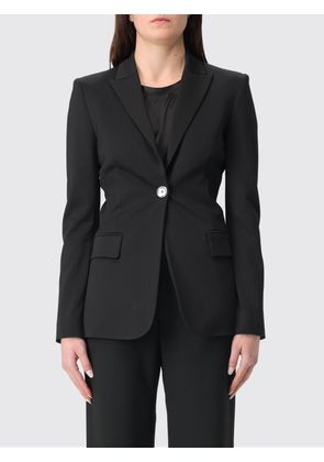 PINKO Cropped Slim Fit Crêpe Blazer with Single-Button Closure