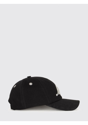 AMI PARIS Contrast Logo Cotton Baseball Cap with Rigid Visor