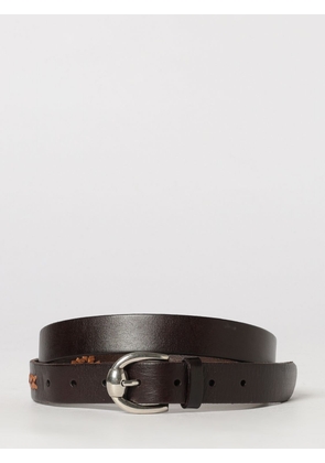 BRUNELLO CUCINELLI Bicolour Woven Leather Belt with Pin Buckle Clasp