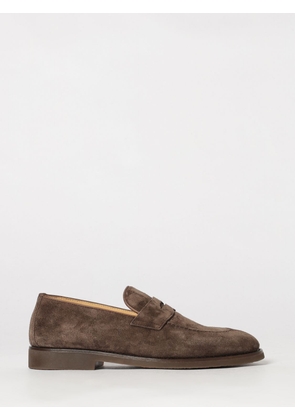BRUNELLO CUCINELLI Classic Suede Loafers with Penny Bar and Rubber Sole