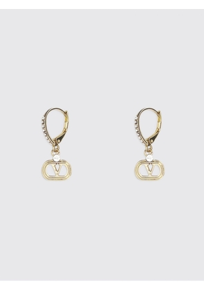 VALENTINO GARAVANI VLogo Signature Pendant Earrings in Brass with Rhinestones