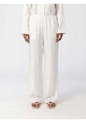 TOTEME High-Waisted Silk Palazzo Trousers with Logo Print