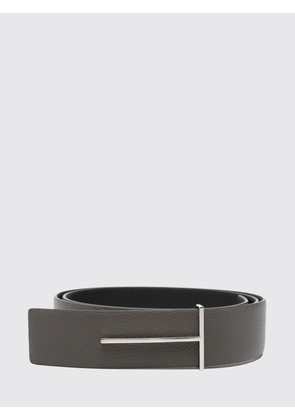 TOM FORD Reversible 4cm Pebbled Leather Belt with T Monogram Buckle