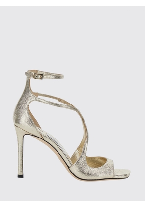 JIMMY CHOO Heeled Sandal Woman color Platinum