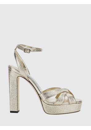 JIMMY CHOO Heeled Sandal Woman color Platinum
