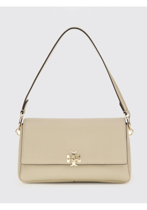 TORY BURCH Charlie Leather Shoulder Bag with Double T Logo and Removable Strap