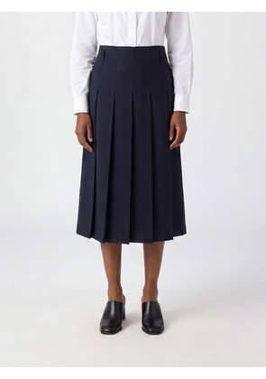 A. P.C. Pleated Cotton Midi Skirt with Belt Loops