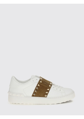 VALENTINO GARAVANI Rockstud Untitled Leather and Suede Sneakers with Iconic Studs
