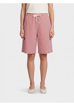JACQUEMUS Striped Organic Cotton Shorts with Drawstring Waist