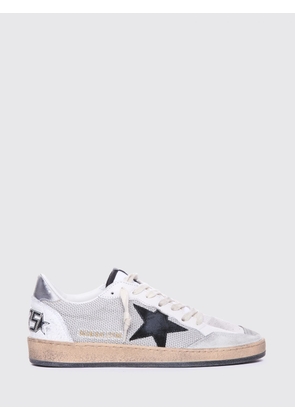GOLDEN GOOSE Ball Star Leather and Mesh Sneakers with Distressed Effect
