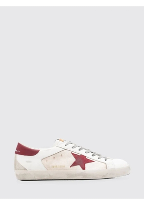 GOLDEN GOOSE Super Star Double Quarter Sneakers in Leather and Mesh with Worn Effect