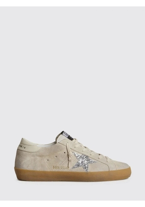 GOLDEN GOOSE Super-Star Suede Sneakers with Glitter Logo and Embroidery