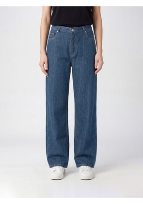A. P.C. Mid-Rise Wide Leg Jeans in Cotton Denim with Five-Pocket Design
