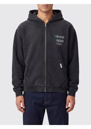 REPRESENT Relaxed Fit Zip-Up Hoodie in Cotton with Logo and Pouch Pockets