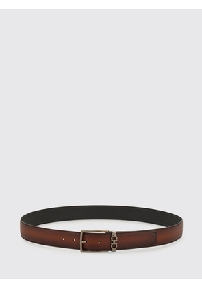 FERRAGAMO Reversible and Adjustable Calf Leather Belt with Gancini Buckle