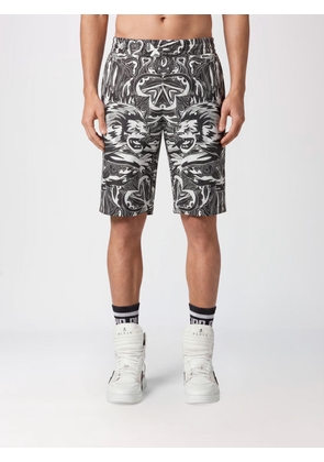 PHILIPP PLEIN Tribal Circus Silk Shorts with Graphic Print and Elasticated Waist