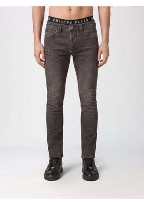 PHILIPP PLEIN Slim Fit Skinny Jeans in Cotton Denim with Metal Logo