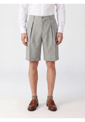 BRIGLIA 1949 Tailored Knee-Length Bermuda Shorts in a Wool Blend with Slash Pockets