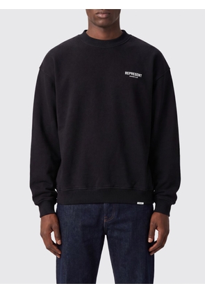 REPRESENT Cotton Crew Neck Sweatshirt with Logo Print and Dropped Shoulders