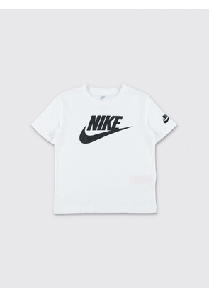 NIKE Boy's Cotton Blend T-shirt with Crew Neck and Contrast Logo