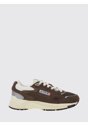 AUTRY Hyperway Low-Top Trainers in Leather and Mesh with Bicolour Design and Serrated Sole