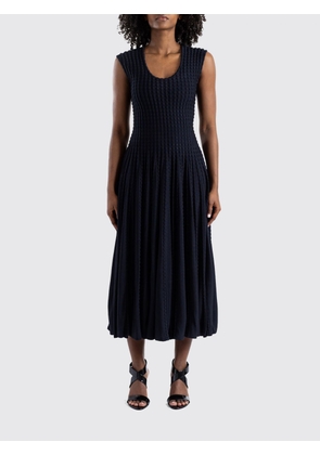 ALAÏA Sleeveless Knit Midi Dress with Crew Neckline