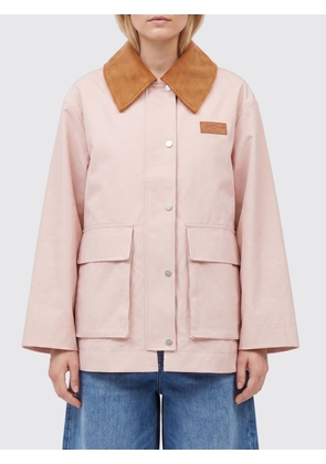 GANNI Recycled Polyethylene Shirt Jacket with Velvet Collar