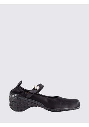 SIMONE ROCHA Turbo Ballet Runner Mary Jane Flats in Satin with Crystals