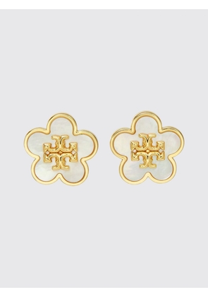TORY BURCH Forget Me Not Mother of Pearl Flower Stud Earrings in Brass